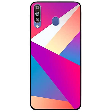 Ốp lưng dành cho Samsung M30 mẫu Hình Khối Vàng Xanh