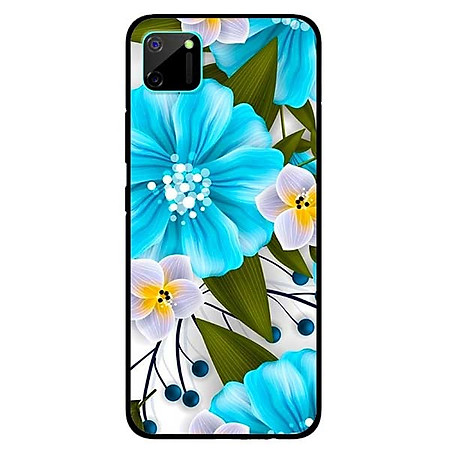 Ốp lưng dành cho Realme C11 mẫu Hoa Xanh Trắng