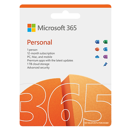Phần mềm Microsoft 365 Personal English APAC EM Subscr 1YR Medialess P8 (QQ2-01398) / P10 (QQ2-01896) - Hàng Chính Hãng