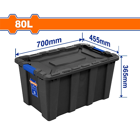 HỘP NHỰA TRỮ KHO ĐEN 80L WTB3380 WADFOW - HÀNG CHÍNH HÃNG
