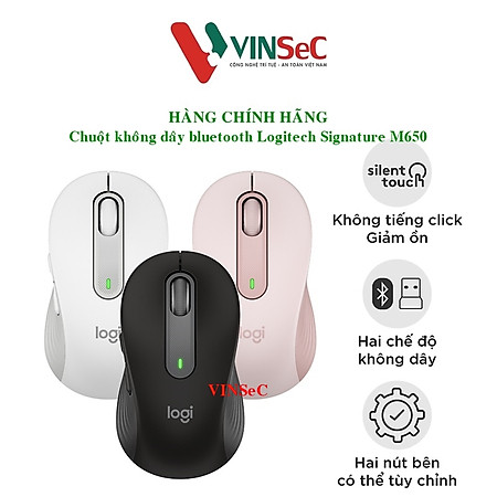 Chuột không dây bluetooth Logitech Signature M650 - Hàng chính hãng