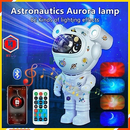 Đèn Phi Hành Gia, Đèn Thiên Hà Chiếu Sao Nhấp Nháy Theo Nhạc, Có Loa Bluetooth, Có Remote, Decor Phòng Ngủ Chill