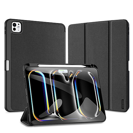 Bao da Dux Ducis Domo Series cho iPad Pro 11 inch 2024/ Pro 13 inch 2024 M4 có khe cắm bút, auto sleep/ wake_ Hàng chính hãng