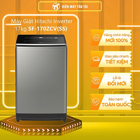 Máy giặt Hitachi Inverter 17kg SF-170ZCV - Hàng Chính Hãng - Chỉ Giao TPHCM