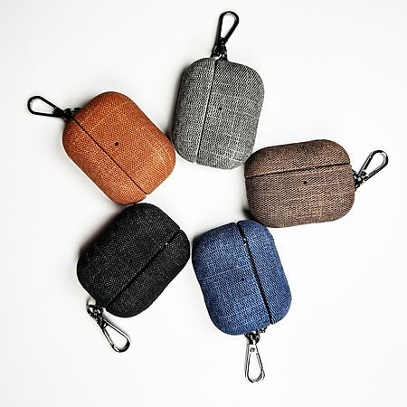 Bao Case Hybrid Vải Folio cho Airpods Pro / Airpods 3 / Airpods Pro 2 / Airpods 4 / Airpods Pro 3 - Hàng Chính Hãng