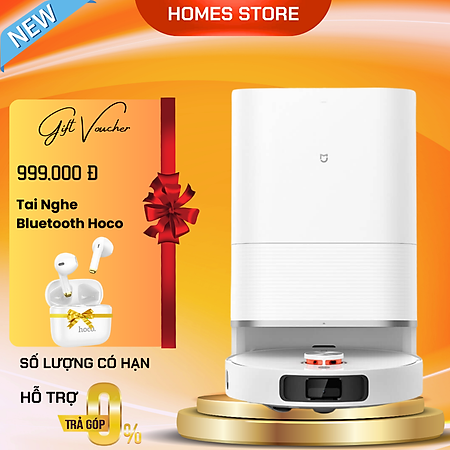 Robot Hút Bụi Lau Nhà Xiaomi Mijia M30s 2025, Xòe Giẻ Giặt Nước Nóng 70 Độ, Chổi Cắt Rối Lực Hút 7300 Pa - Hàng Nội Địa