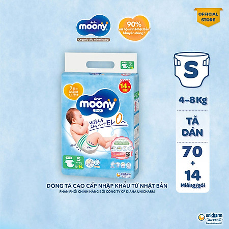 Tã Dán Cao Cấp Moony Nhật Bản S70+14