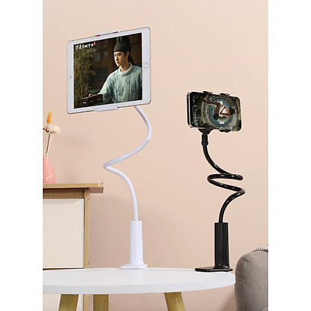 Giá đỡ kẹp máy tính bảng điện thoại đầu giường cạnh bàn uốn mọi kiểu dài 138cm xoay 360 độ xem phim, livestream, quay video K20 - Hàng chính hãng