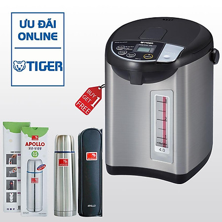 MUA 1 TẶNG 1 Bình thủy điện tử Tiger PDU-A40W (4.0L) NHẬN 1 BÌNH GIỮ NHIỆT APOLLO AP-500 - Hàng chính hãng