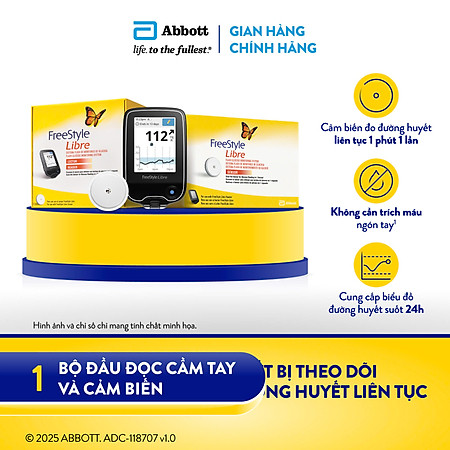 Combo đầu đọc cầm tay và bộ cảm biến đo đường huyết liên tục FreeStyle Libre
