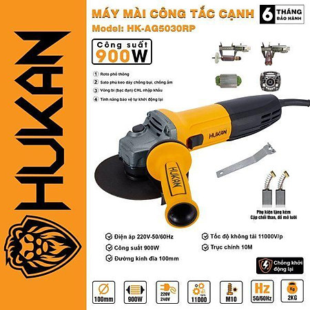 MÁY MÀI CÔNG TẮC CẠNH 900W HK-AG5030RP HUKAN  - HÀNG CHÍNH HÃNG