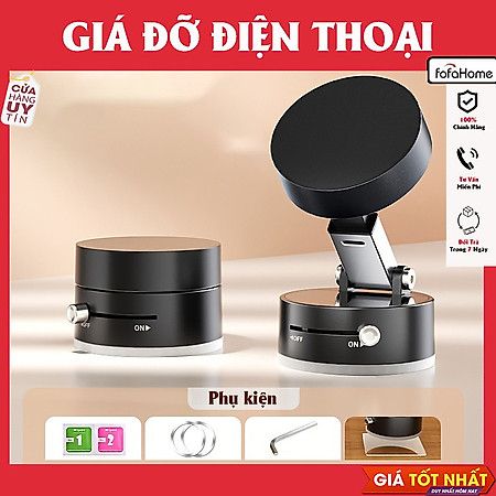 Giá Đỡ Điện Thoại Hút Từ Tính Chân Không Gấp Gọn 360, Mang Đi Tập GYM, Nấu Cơm, Dã Ngoại... Hàng Nhập Khẩu