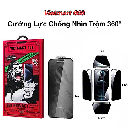 Kính Cường Lực Chống Nhìn Trộm 360 Độ Dành Cho iPhone - Wekome WTP-089 - Hàng Chính Hãng