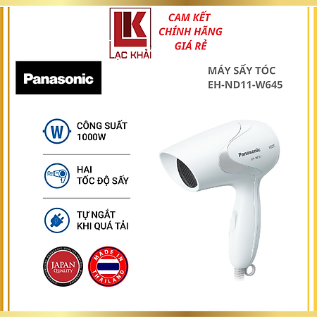 Máy Sấy Tóc Panasonic EH-ND11-W645 (Trắng) - Công suất 1000W - Bảo Hành 12 Tháng - Hàng Chính Hãng