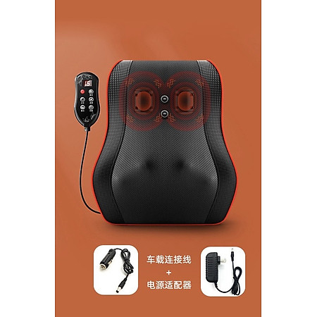 ￼Gối Massage Cổ Vai Gáy Hồng Ngoại (loại 1 ) - Máy Massage 20 Bi Cao Cấp