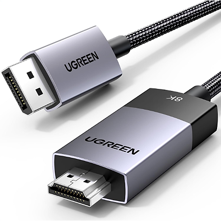 Cáp chuyển đổi DisplayPort sang HDMI 2.1 Ugreen 80395 (1m) , 80397 (2m) - Hàng chính hãng