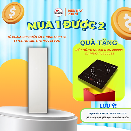 Tủ chăm sóc quần áo thông minh LG S5BOC - Hàng chính hãng - Chỉ giao HCM