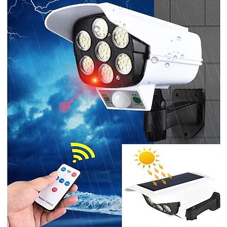 Đèn năng lượng mặt trời mô hình camera chống nước