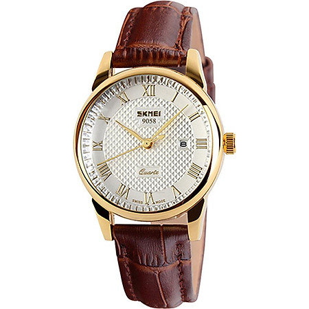 Đồng Hồ Nữ Dây Da Thời Trang SKMEI 9058 - DHA278 - TẶNG HỘP SẮT
