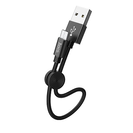 Cáp sạc nhanh 2.4A Hoco chuẩn Micro USB cáp bọc dù siêu bền, chống rối, chống gãy gập, dài 25cm dành cho Samsung, Xiaomi, Huawei, Vivo, Sony, X35 - Hàng chính hãng
