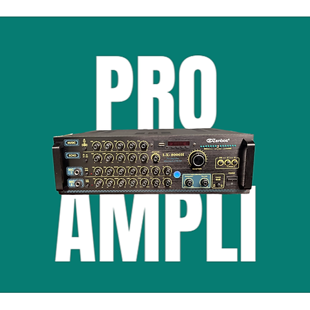 Amply Karaoke Bluetooth Công Suất Lớn 1000W Zenbos LX-8000H, 16 Sò Đại (Hàng Chính Hãng)