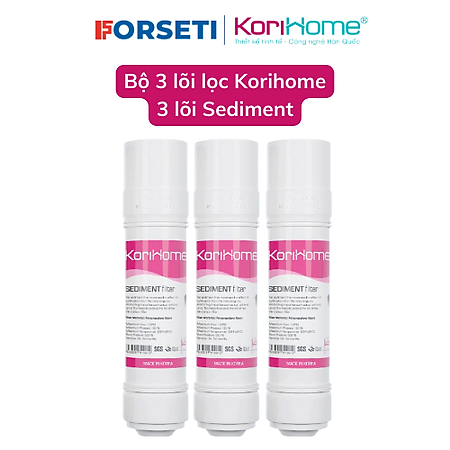 Combo 3 lõi lọc nước Sediment KoriHome  - Hàng Chính Hãng