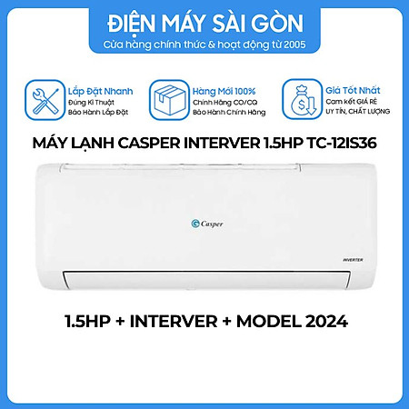 Máy Lạnh Casper Inverter 1.5hp TC-12IS36-Hàng chính hãng