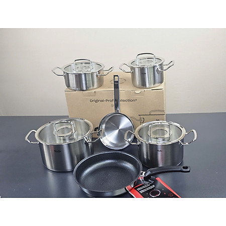 Bộ nồi Fissler profi 4 nồi 1 quánh 1 chảo chống dính Hàng chính hãng