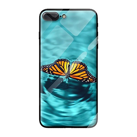 Ốp kính cường lực cho iPhone 7 Plus bướm 23 - Hàng chính hãng