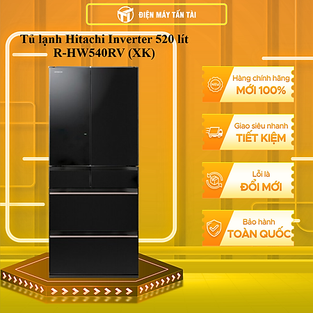 Tủ lạnh Hitachi R-HW540RV-XK inverter 540 lít  - Hàng chính hãng (chỉ giao HCM)