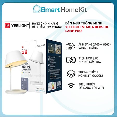 Đèn Ngủ Thông Minh Kiêm Sạc Không Dây Yeelight Staria Pro YLCT03YL – Hỗ Trợ Cho Apple Homekit - Hàng Chính Hãng