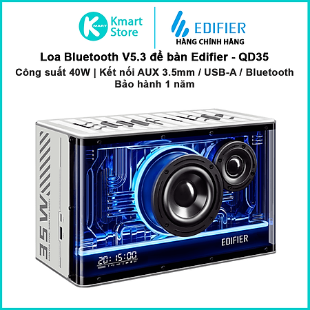 Loa Bluetooth V5.3 EDIFIER QD35 series | Công suất 40W | Chipset DSP | Công nghệ sạc GaN - Hàng chính hãng
