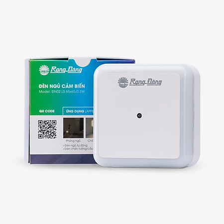Đèn ngủ cảm biến Rạng Đông Model: ĐN02.LS 65x65/0.3W - Hàng chính hãng