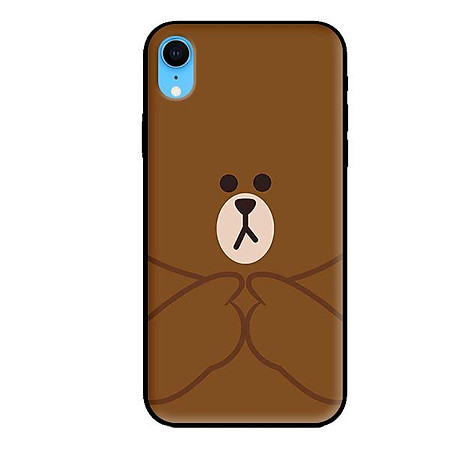 Ốp lưng cho iPhone XR  Gấu Line - Hàng chính hãng