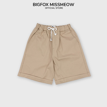Quần shorts bé trai Bigfox Miss Meow size đại, vải kaki mềm, mùa hè cỡ 7,11,12,15 tuổi 30kg 45kg