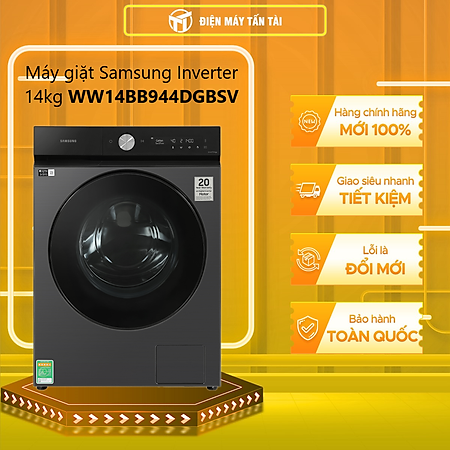 Máy giặt thông minh Samsung Bespoke AI™ với Ngăn giặt xả tự động 14 kg WW14BB944DGBSV - Hàng chính hãng