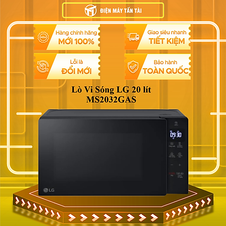 Lò Vi Sóng LG NeoChef màu Đen MS2032GAS, 20 lít , công suất 700W - Hàng chính hãng