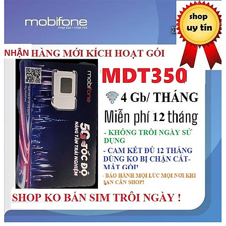 Sim 4G mobifone  sim mạng 1 năm không phải nạp tiền