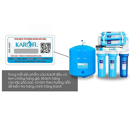 Máy Lọc Nước RO Để Gầm, Không Tủ KAROFI KT-ERO80 (8 Cấp Lọc) - Hàng Chính Hãng