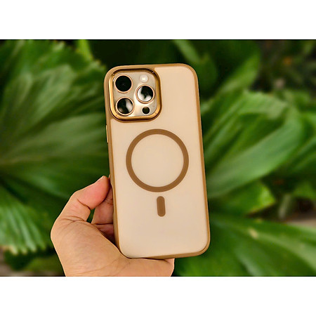 Ốp Lưng Trong Suốt Hỗ Trợ Sạc Từ Tính cho iPhone 16 Pro Max hiệu Wiwu FGG - 012 màu vàng Sa Mạc đẹp quá – hàng chính hãng