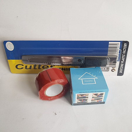 Băng Keo Chống Rò Rỉ Nước Siêu Dính 2.5cm x 1m Doconu. Tặng dao cắt băng keo