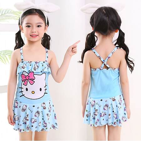 Đồ Bơi Bé Gái Họa Tiết Mèo Xinh BBO14 MayHomes Cute Babygirl Swimsuit