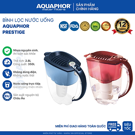 Bình Lọc Nước Uống AQUAPHOR Prestige, Provance (Provence) BPA Free - Hàng Chính Hãng, Nhập khẩu Châu Âu
