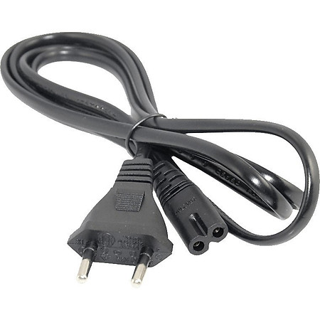 Dây nguồn số 8 dùng cho adapter sạc laptop 1m 159OL40312CD Màu Đen Hàng Nhập Khẩu