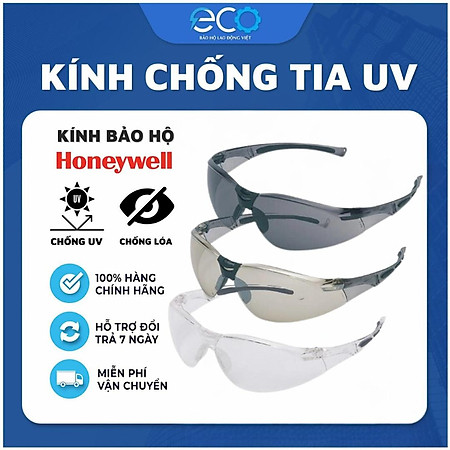 Kính bảo hộ Honeywell A800 chống bụi, tia UV chống va đập và bảo vệ mắt toàn diện