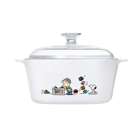 NỒI GỐM THỦY TINH CHỊU NHIỆT Corelle CORNINGWARE -PHIÊN BẢN GIỚI HẠN SNOOPY 5L hàng chính hãng