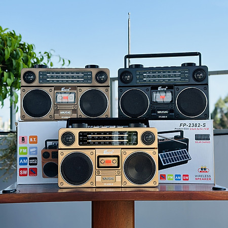 Đài Radio Bluetooth Năng Lượng Mặt trời, FePe Model FP-2382-S-Hàng Chính Hãng BH:12T