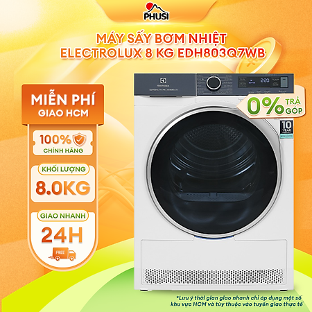 Máy sấy Electrolux 8kg EDH803Q7WB - Chỉ giao HCM