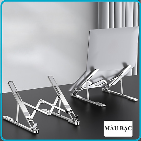 Giá Đỡ Laptop Hợp Kim Nhôm Cao Cấp Gấp Gọn CRAZY COOL, Giúp Tản Nhiệt Laptop, Macbook, Máy Tính Xách Tay - 10 Vị Trí Điều Chỉnh Góc Độ - Hàng Chính Hãng