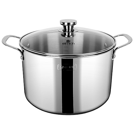 Nồi luộc gà inox 3 lớp đáy liền Elmich Trimax Classic 2410OL size 28cm